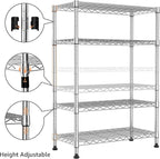 1000 lbs Storage Shelving 4-Tier Utility Shelving Unit Steel Organizer Wire Rack - Image 5