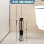 BGL Toilet Brush and Holder Set, Heavy Duty 304 Stainless Steel, Round Base and - Image 3