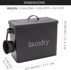 AuldHome Design Enamelware Laundry Powder Container, Enamelware Detergent Bin - Image 6