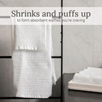 GILDEN TREE Waffle Bath Sheet Large Bath Towels Quick Dry Thin Body Towels - Image 3