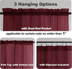Chyhomenyc Short Sheer Curtains 45 Inches Length 2 Pieces, Light Filtering Soft - Image 3