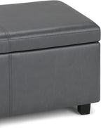 SIMPLIHOME Avalon 48 inch Wide Contemporary Rectangle Storage Ottoman Bench in - Image 8