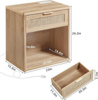 LEYAOYAO Rattan Nightstands Set of 2 - Image 3