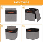DULLEMELO 13x13 Storage Cubes, Collapsible Sturdy Cube Storage Bins - Image 3