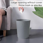 YGJT Small Trash Can, 3 Pack 1.8 Gallons Bathroom Trash Can, Slim Waste Basket - Image 3