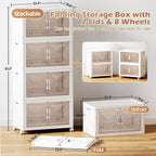 Storage Bins with Lid 76QT, Stackable Storage Containers with Wheels and - Image 3
