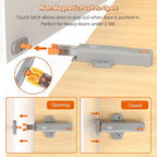 Push Touch Latches for Cabinets, Jiayi 4 Pack Heavy Duty Push Lock Door Latch - Image 4