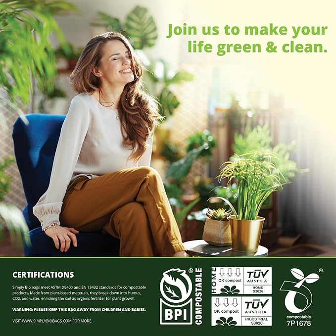 Simply Bio 3 Gallon Compostable Trash Bags Liners - Image 6