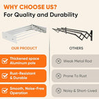 Clothes Drying Rack 20 inches Foldable Wall Mount Laundry Rack Folding Indoor - Image 3