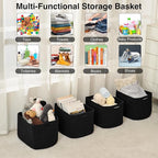 Storage Baskets for Organizing & Shelves, Woven Cotton Rope Organization Bins - Image 4
