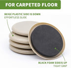 Furniture Sliders for Carpet 8 PCS - Image 2