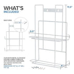 Stock Your Home (White Metal Double Gloves Dispenser, Tissue Box Shelf - Image 3