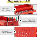 3-Tier Rolling Tool Cart with Drawers, Heavy Duty Utility Storage Cart with - Image 5