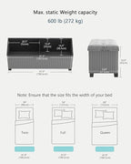 Storage Ottoman Bench, 43 Inch Foldable Ottoman - Image 3