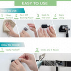 Hook LAB Self-Adhesive Shower Razor Holder, Removable & Reusable Waterproof - Image 6