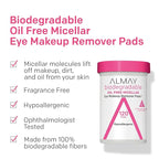 Almay Biodegradable Makeup Remover Pads, Micellar Gentle, Hypoallergenic - Image 2