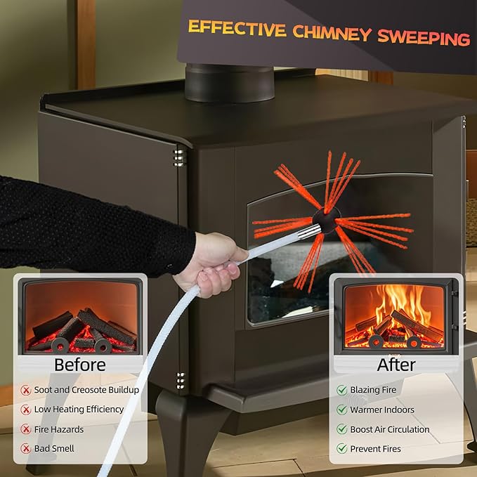 20 Feet Chimney Sweep Kit, Chimney Cleaning Kit - Image 5
