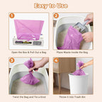 Odor Sealing Small Trash Bags Home & Food Use M-220 Count Disposable Bags - Image 5