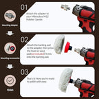 3" Hook and Loop Sanding/Polishing Backing Pad, M9 to 5/8-11 Hex Grinding Bit - Image 6