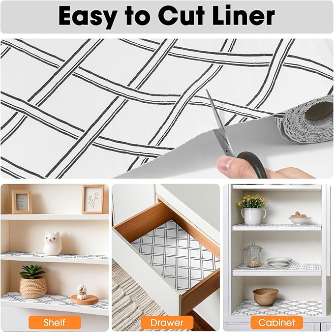 Drawer and Shelf Liners for Kitchen Cabinets Non-Adhesive Cabinet Liners Strong - Image 4