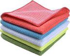 SINLAND 5 Color Assorted Microfiber Dish Cloth Towels Best Kitchen Cloths by SINLAND