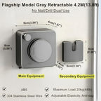 13.8ft Retractable Clothesline, Non-sag Clothesline, Indoor & Outdoor Heavy - Image 2