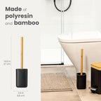 Vigar Zense Toilet Brush and Holder Set, Toilet Bowl Brush - Image 3