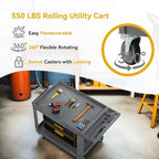 DWVO Service Utility Cart on Wheels, 45 X 25 in 550 LBS Heavy Duty Rolling Cart - Image 3