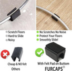 Rectangle U Shaped Chair Leg Tips Cap - Image 2