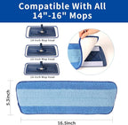 16.5 inch Mop Pads Refills, 3 Pack Microfiber Reusable Replacement Mop Pads - Image 3
