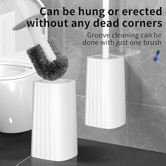 Toilet Brush & Holder Set, 2 Pack Toilet Brushes - Image 4