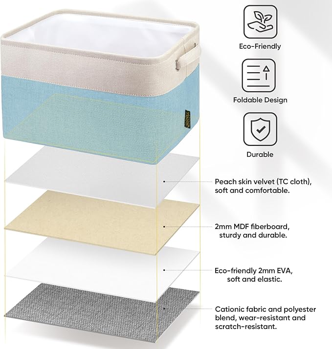 BALEINE 3 Pack Fabric Storage Bins - Image 4