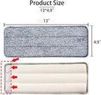 10 Pack 13 * 4.9" Generic Mop Pads Mop Head Refill Washable Wet/Dry Mops Flat - Image 3