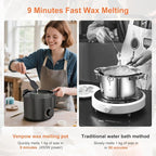 venpow Candle Wax Melter with Pour Spout, Candle Making Kit - Image 3