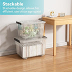 Nazhura 72 Quart Plastic Storage Bin, Stackable and Nestable Storage Boxes - Image 5