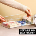 Clear Plastic Storage Bins, Home Bathroom Laundry Room Freezer Refrigerator - Image 7