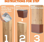 Rectangle Chair Leg Protectors for Hardwood Floors - Image 3