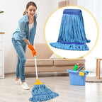 Lallisa 4 Pcs Commercial Mop Head Replacement Tube Microfiber Industrial Looped - Image 4