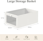Criusia 4 Pack Closet Organizers and Storage, Large Linen Closet Baskets - Image 3