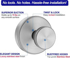 Suction Cup Hooks for Shower, Removable Towel Hooks for Bathroom Window Glass - Image 3