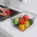 LeleCAT Wire Baskets with Handles Wire Storage Organizer Bin Baskets, Bedrooms - Image 3