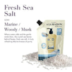 A LA MAISON French Liquid Hand Soap Eco-Friendly Refill Pouch, Fresh Sea Salt - Image 2