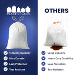 Plasticplace 13 Gallon Trash Bags â”‚ 1.2 Mil â”‚ White Drawstring Garbage Can - Image 5