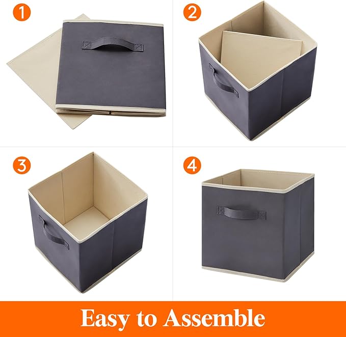 Lifewit Set of 10 Fabric Storage Cubes, Foldable Storage Box, Storage Box - Image 4
