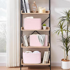 3-Pack Shelf Baskets for Organizing, Woven Storage Basket for Shelves, Cotton - Image 8