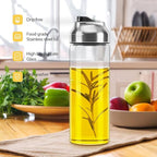 Aelga Olive Oil Dispenser - 14 OZ Glass Oil and Vinegar Dispenser Bottles Set - Image 4