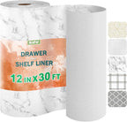 OcePor Non-Adhesive Drawer and Shelf Liner 12IN x 30FT，Non Slip Cabinet and by OcePor