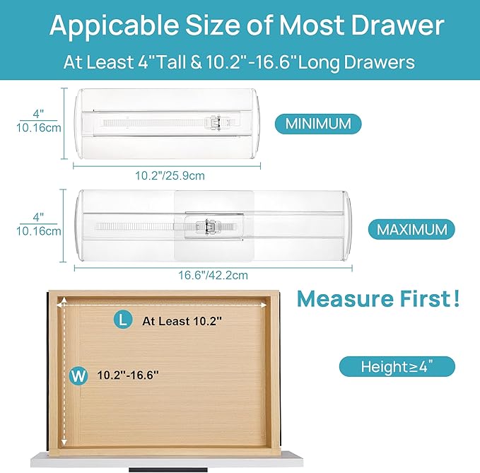 Vtopmart 8 Pack Drawer Dividers - Image 2