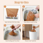 Odor Sealing Small Trash Bags Home & Food Use XL-100 Count Disposable Bags - Image 5