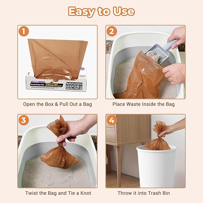 Odor Sealing Small Trash Bags Home & Food Use S-220 Count Disposable Bags - Image 5